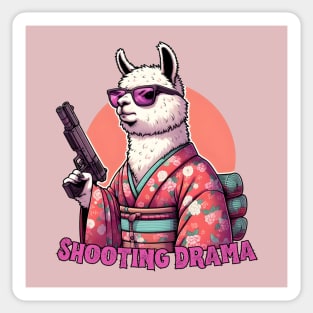 Shooting llama Sticker